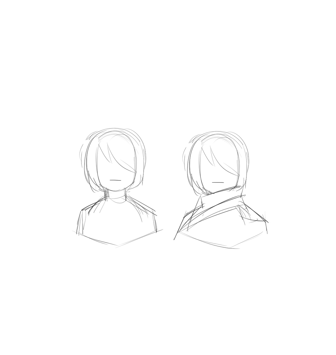 sketches de las expresiones de los personajes de deltarune ... guess who was the easiest to draw XD? 