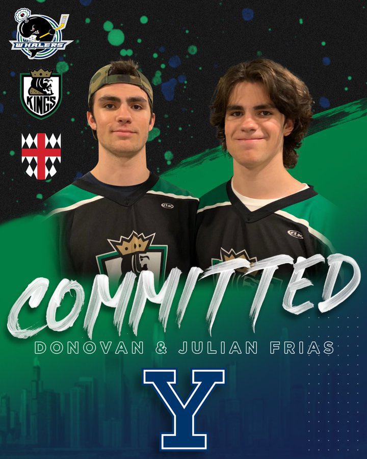 CoachJWilson88's tweet photo. Blessed with the opportunity to train many hockey players which includes these 2 young men. Both @ju1ianfrias &amp; @DonovanJFrias are deserving of all accolades. They’re relentless hard workers who don’t cheat the game.  @YaleMHockey got tone setters &amp; leaders. Congratulations boys! https://t.co/604L5d1GO4
