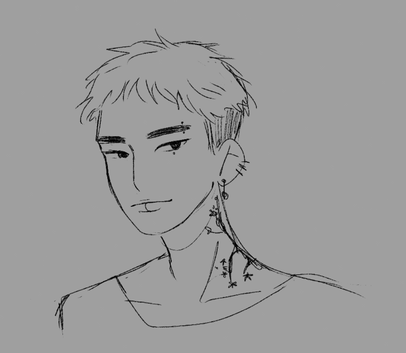 i had this dream of hyunjin with really short hair and tattoos 
