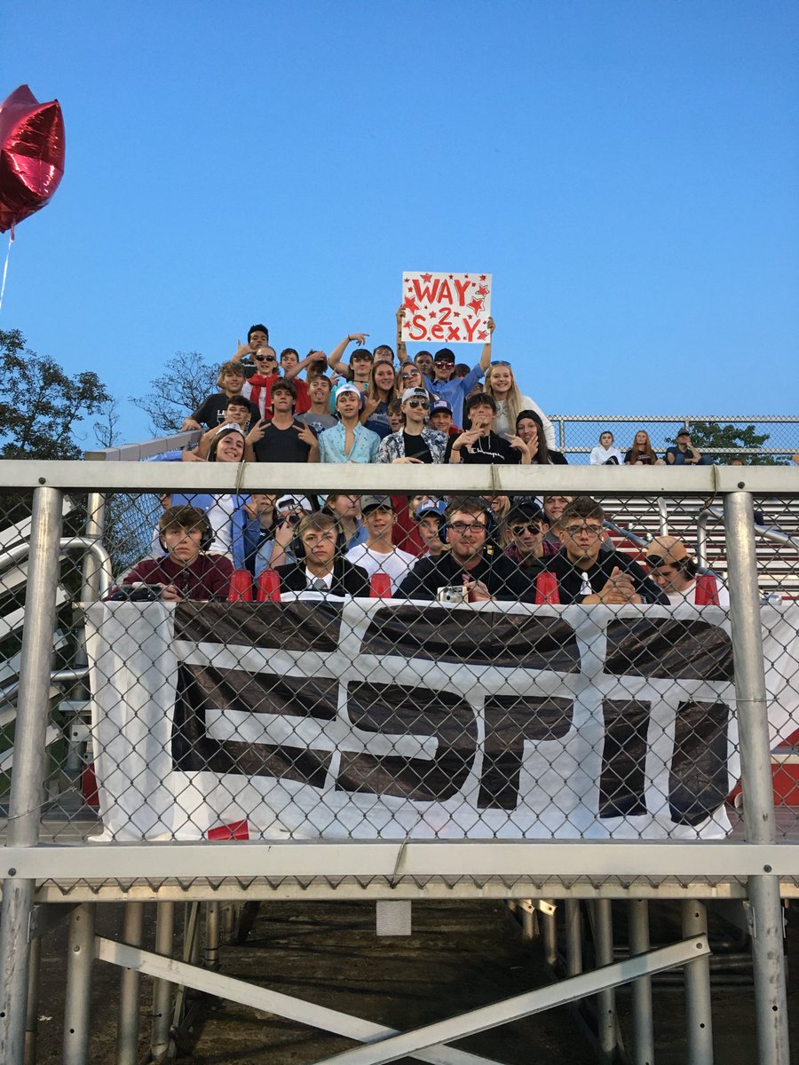 Great to see the student section supporting SENIOR NIGHT🎓⚽️😃