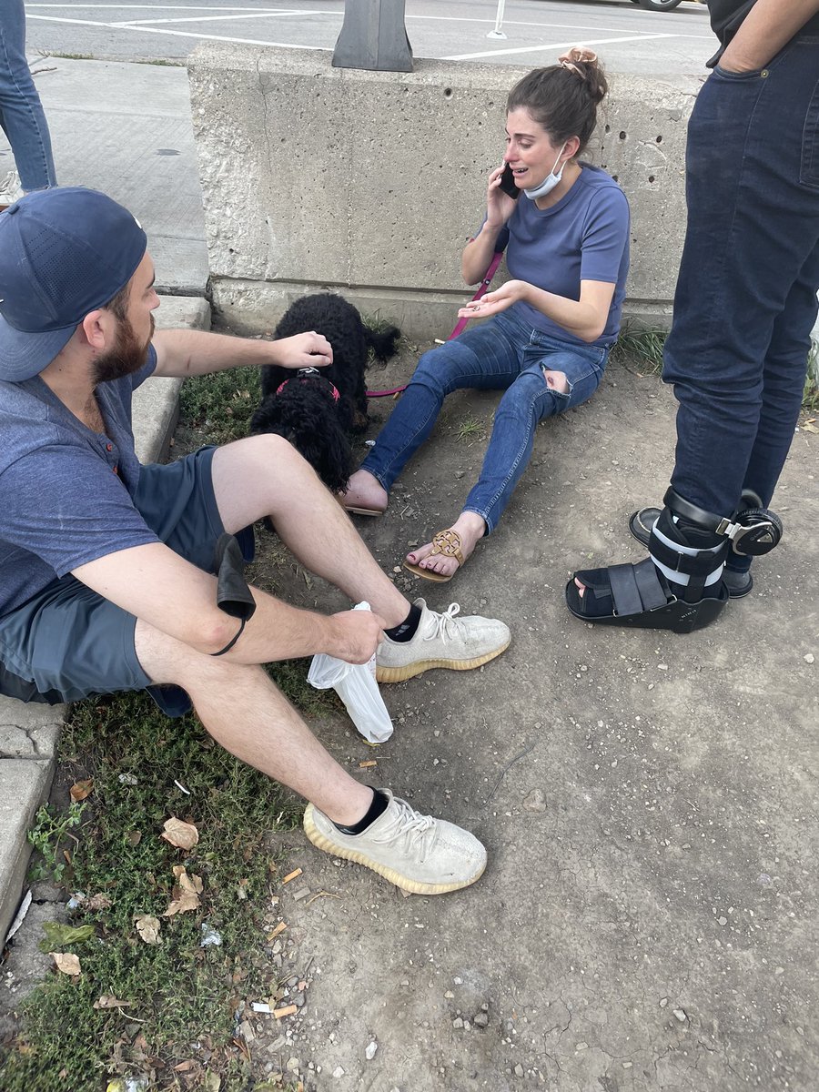 jnrane's tweet photo. @Chicago_Scanner Lady got hit with a ricochet. She’s holding the casing. Helmet guy in second pic was hit but seemed ok https://t.co/01EhZ6SQ8V