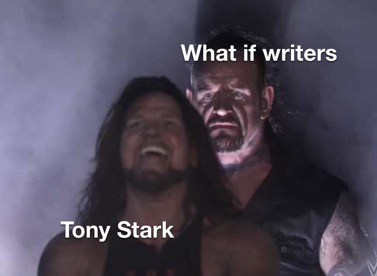 TheCappuccino05's tweet photo. Okay #WhatIf  has been mostly great, but I feel like this image encapsulates how they been treating Tony in most episodes. The man has died like 5 times at this point. https://t.co/8MiKXUWHJO