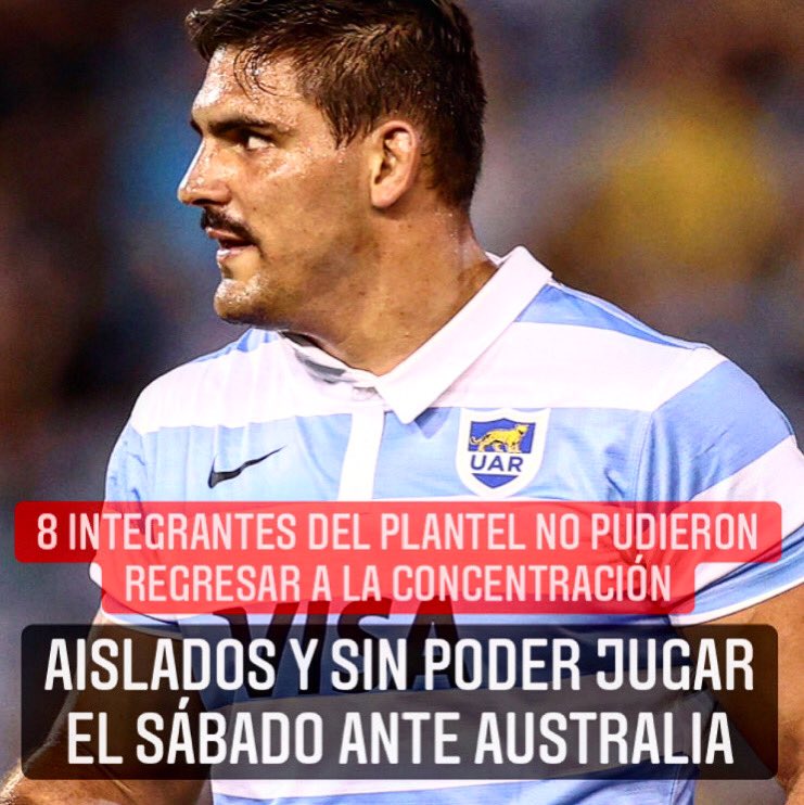 AISLADOS Y SIN PODER JUGAR EL SÁBADO 💥 A través de sus redes sociales, la UAR confirmó el incidente que ocurrió en Australia con 8 integrantes del plantel (entre los que se encontraba Pablo Matera) que no pudieron regresar a la concentración

Mas >> bit.ly/3uqypvy