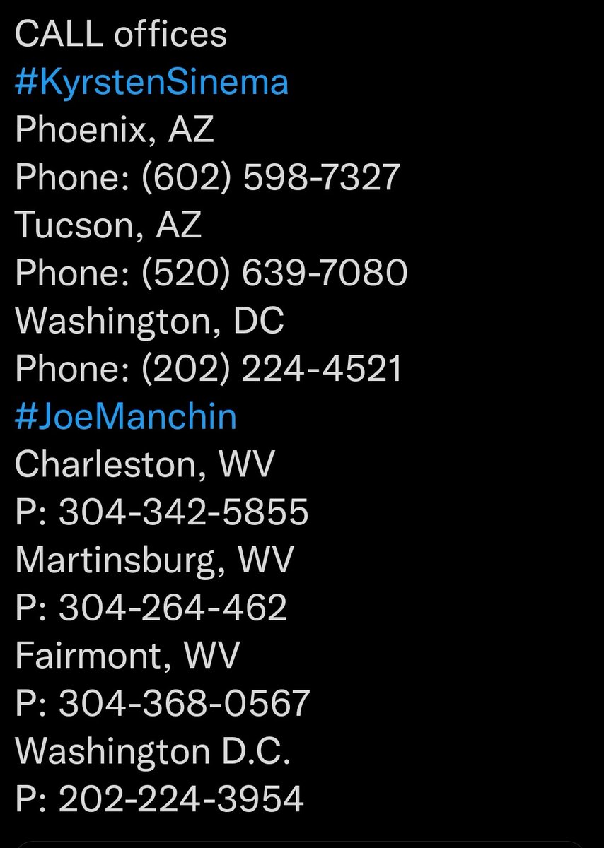 6thelementearth's tweet photo. @mmpadellan CALL THEIR OFFICES TO TELL THEM TO STOP BLOCKING #BidenBuildBackBetter AGENDA! https://t.co/oJr0FOQgWR