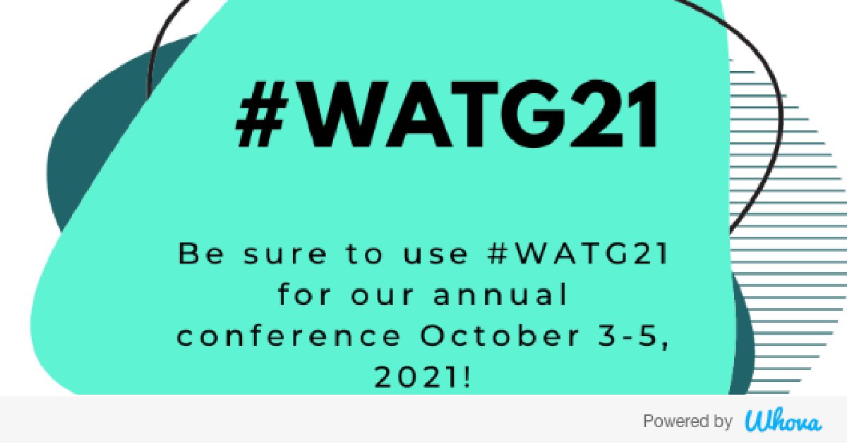 The Wisconsin Association for Talented and Gifted Annual Conference #WATG21 is this Sunday to Tuesday (Oct. 3-5).  I hope to see you there!Let's start connecting with each other now.  - via Whova event app whova.com/whova-event-ap…