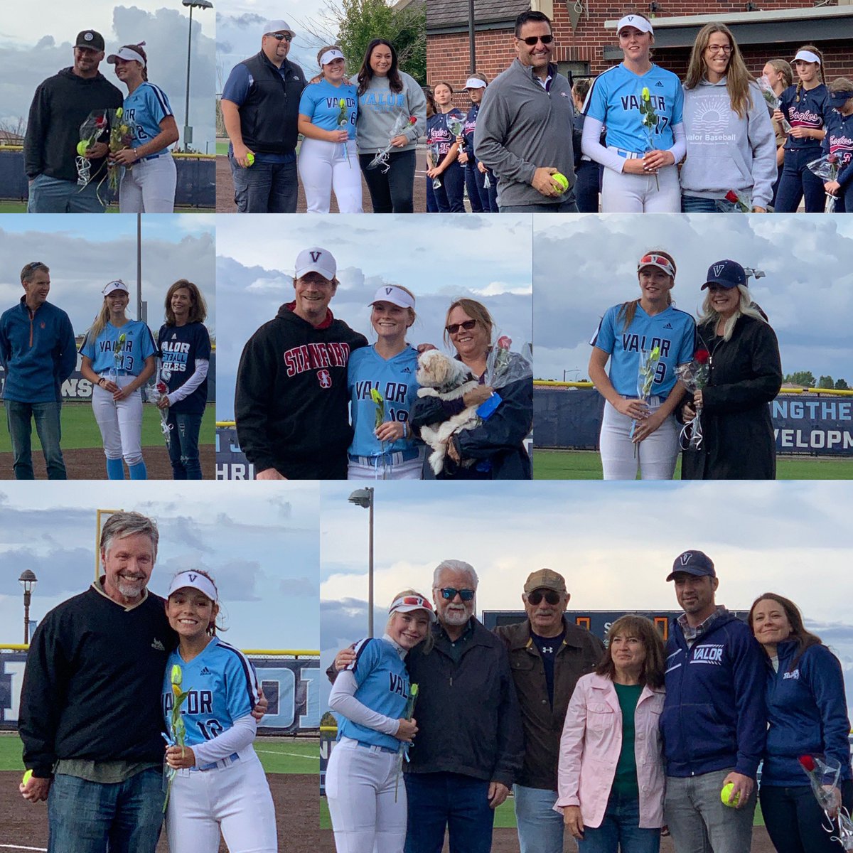 Today we celebrated our Valor Softball Class of 2022 before the game against Dakota Ridge. So thankful for all of these families…and our furry friends as well! Thank you, Valor Softball Class of 2022!