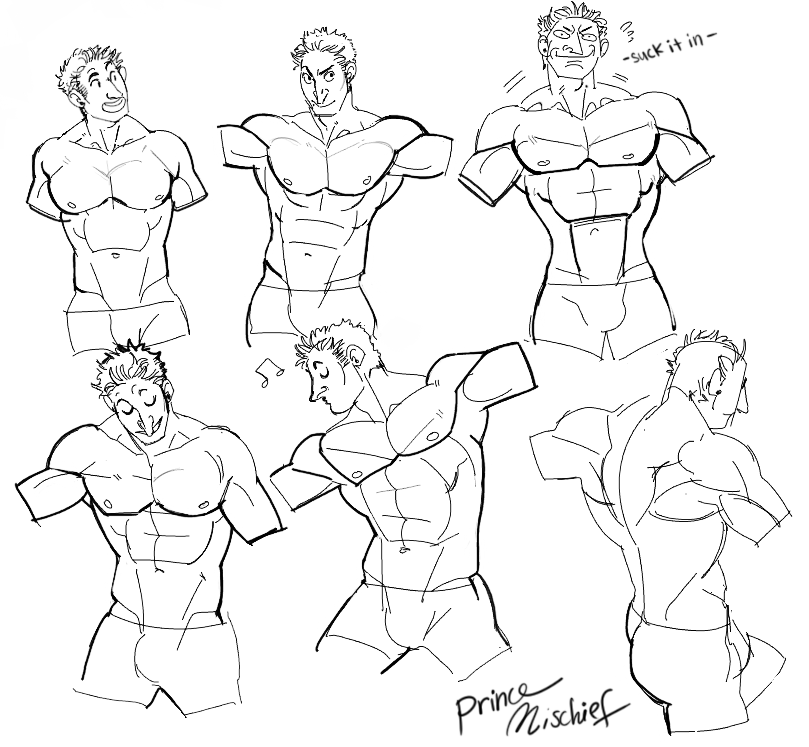 Makings_Prince's tweet photo. Muscle study from a dancing video I saw! I transformed that into my oc Brant! Muscles change so much!!!

#art #artstudy #oc #character #anatomy https://t.co/yFGVHs7WRK
