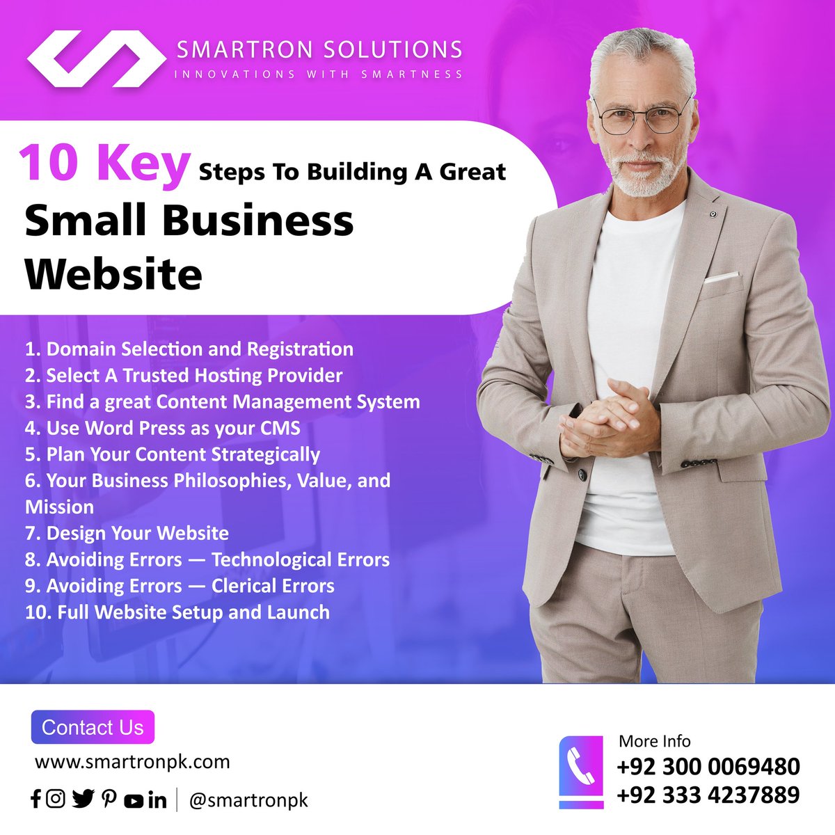 How to Build Small Business Website

#smartron #smartronsolutions #smart #solution #solutions #smartronpk #shaheerislam #shaheer #websitedevelopment #softwaredevelopment #seo #smm #digitalmarketing #videoediting #love #adult #marketing #development #graphics #design #company