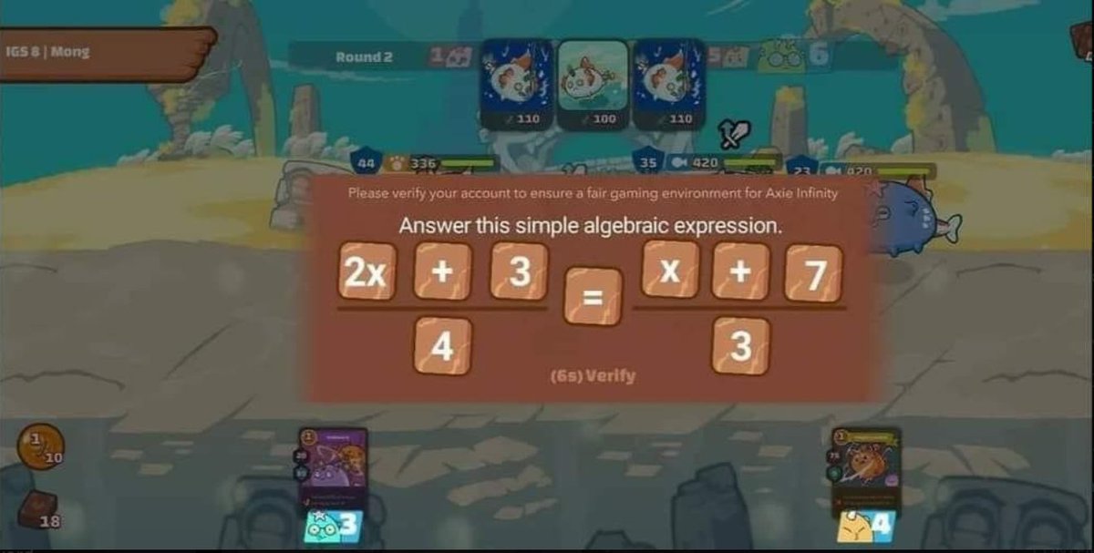 LunaciaAcademy's tweet photo. These anti-bot CAPTCHA's are getting out of hand 😰
#AxieInfinity https://t.co/rSn8ezv2HT