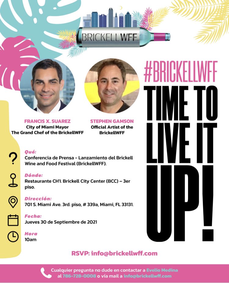 SAMSaysMiami's tweet photo. #Sept30 Kickoff Event 10am – CH’I Restaurant at the Brickell City Centre, 701 S. Miami Ave #Miami #BrickellWFF @BrickellCityCtr https://t.co/O6sgmoMZqA