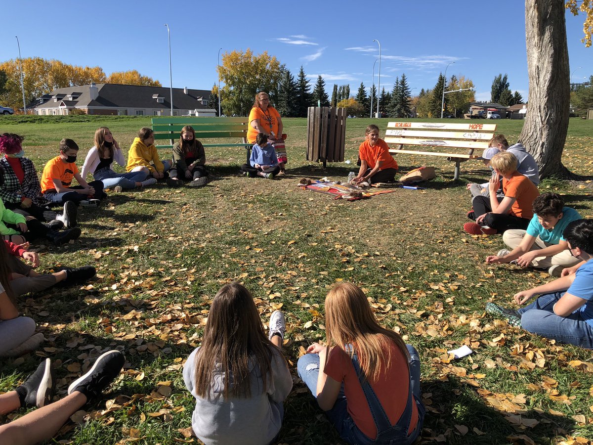 National Day for Truth and a Reconciliation is tomorrow. 🧡🧡🧡🧡 Today we smudge to remember and hope. #ecssdHOPE #nationaldayfortruthandreconciliation #orangeshirtday 🧡🧡🧡🧡🧡