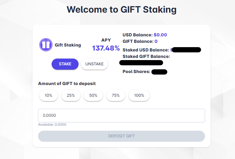 $GIFT #GIFTCoin
Looks bottomed out and its roof is far away👀
Fully Diluted MC is 660k and staking APY is over100%

UPDATES for
1. GIFT #NFT Sending🎁
2. Large Cap GIFT Bundle ( $BTC, $ETH, $ADA, $DOGE, $DOT, and more)🎁
3. GIFT USD Redeemable Vouchers🎁
4. Referral System🎁