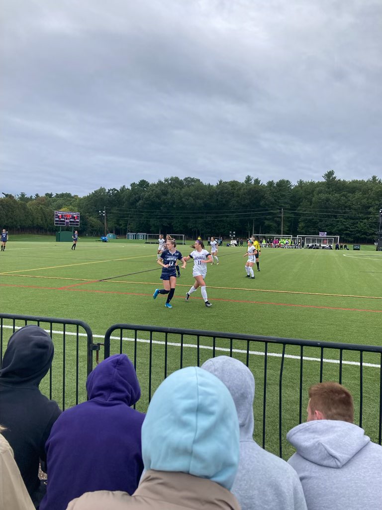 FVGSoccer's tweet photo. Once a Crusader, always a Crusader! It’s amazing to see high school teammates become collegiate competitors, all with a smile! #WeAreFenwick https://t.co/P9XxC727sx