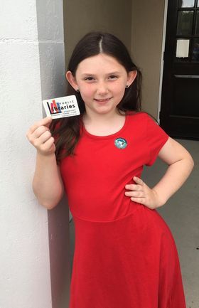 PinsonLibrary's tweet image. Addison was very excited to get her library card this summer!
#NationalLibraryCardSignUpMonth