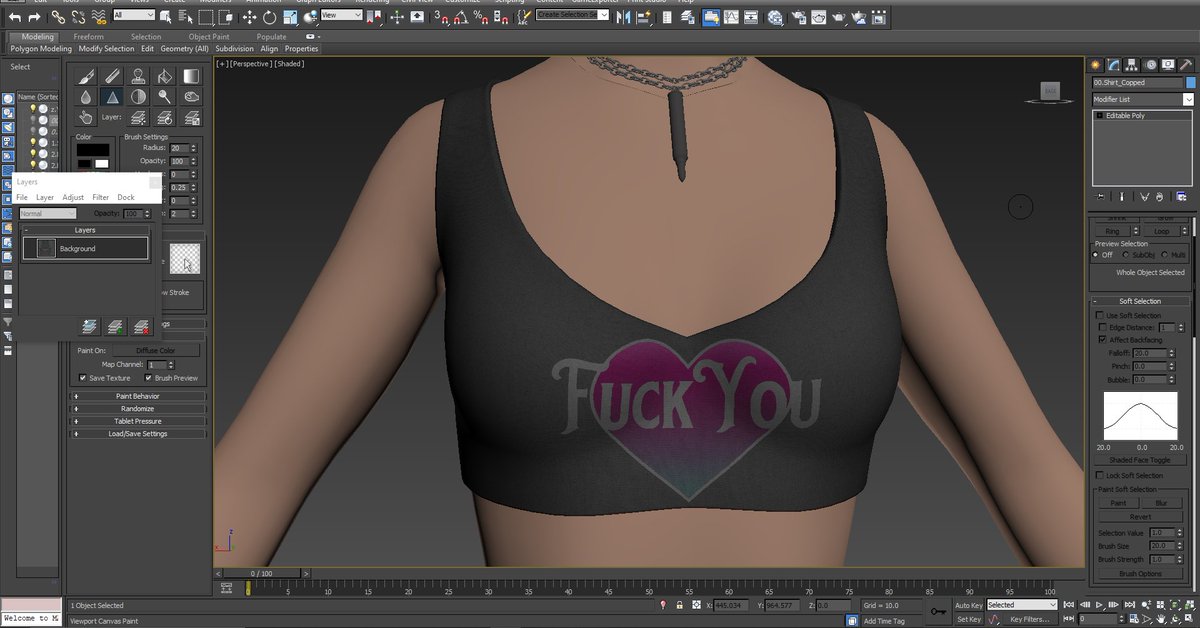 ViciousSarr's tweet photo. WIP: Every bad girl needs a shirt with a clear message, even if her jacket mostly covers it.
#3DModel #3DModeling #Texture #3dsMax #AdobeCS https://t.co/l2IHYRXBJ8