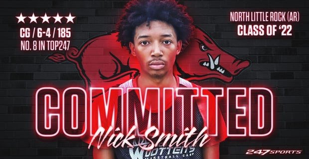 TravisBranham_'s tweet photo. BREAKING: Nick Smith Jr., the No. 8 overall prospect in the 2022 class, has committed to the Arkansas Razorbacks, he tells @247Sports. || Story: https://t.co/9U6KyX2slH https://t.co/lxW432lfXC