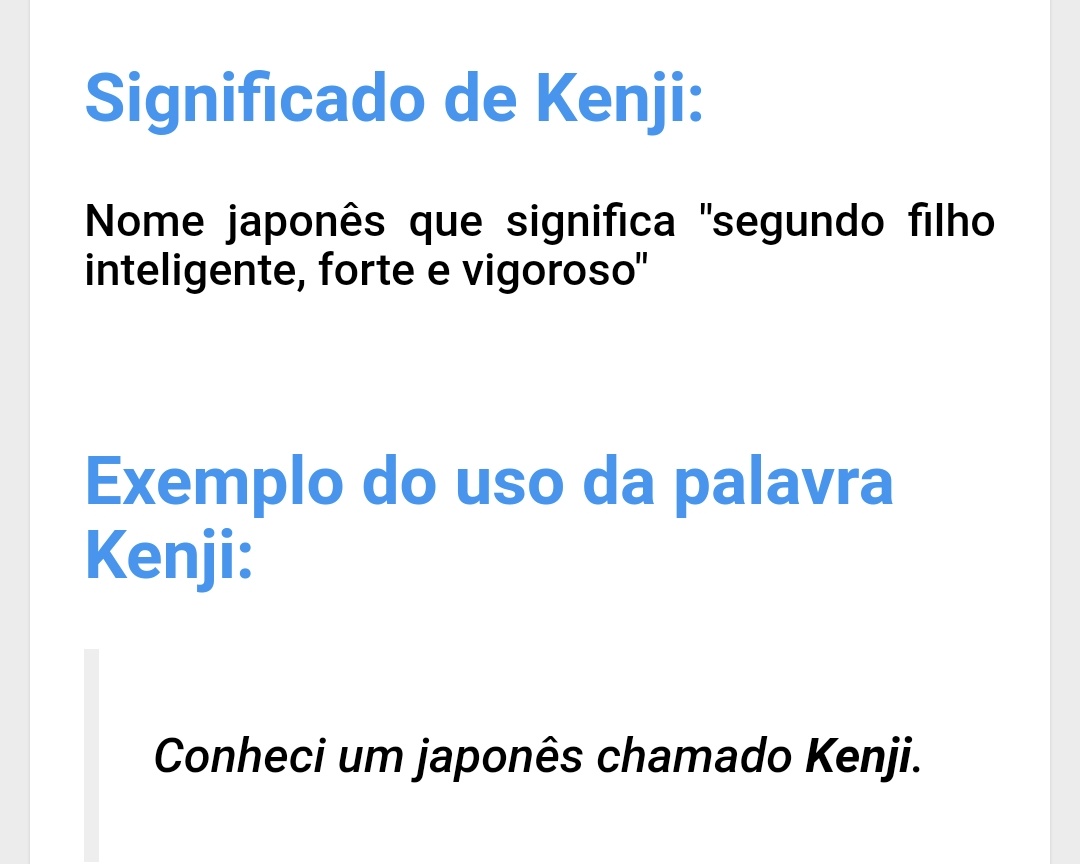 Significado do nome Kenji - Dicionário de Nomes Próprios