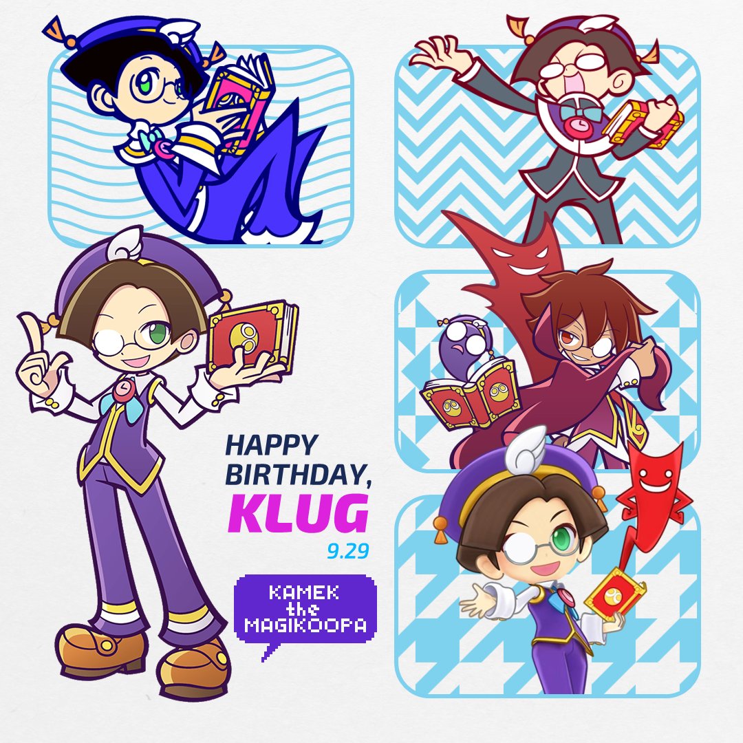 iamtherealkamek's tweet photo. I hope everyone’s celebrating (or celebrated early, I believe) Klug’s birthday on 9.29, so greet this Master Wordsmith a #HappyBirthday! 📕✨

#クルーク生誕祭2021 #PuyoPuyo #ぷよぷよ #Klug #クルーク #LegendarySeptember #SeptembersLastStand #KamekTheMagikoopa https://t.co/HUo0qLH7jk