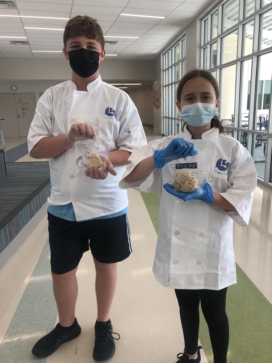 The culinary kitchen is now open!  Today Rice Kristy treats were on the menu and delivered to staff across campus.  Thank you Mrs. May and our culinary classes!