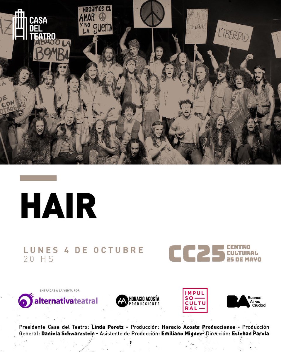 El lunes 4 de Octubre a las 20 hs llega una Gala a beneficio 
en el @cc25demayo 

Una noche de lujo a puro show 

Con grandes invitados 

Nuestros grandes conductores 
<a href="/geobarbarossa/">Georgina Barbarossa</a> y @diegopcalamar 

Colaboración de @pablogorlero 

📌Show en vivo 

🎟👉

publico.alternativateatral.com/entradas75759-…