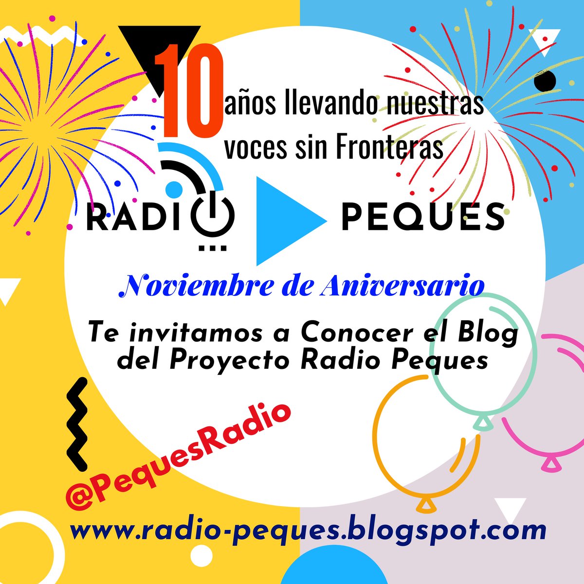 Rumbo a nuestro #Aniversario10 #RadioPeques tú voz más allá de nuestras fronteras, celebremos juntos  un año más haciendo #Laradioposible con la participación de niños y jóvenes de nuestro estado Táchira y más allá. 
<a href="/NAYALIBURGOS/">NAYALI BURGOS</a>  @pedroferyma
<a href="/liberaturadio/">Libera tu Radio</a>