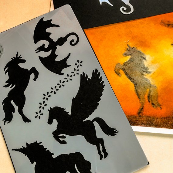 CraftingSpratt's tweet photo. Want to add some more art🎨 to your pages with both Journal #Stencil &amp; #Frisket Mythical Silhouette making design Available here: https://t.co/3iU8RYKIeZ  
#Unicorn #Journal #Mythical 🦄🐲 https://t.co/Y2vUfgG8YF