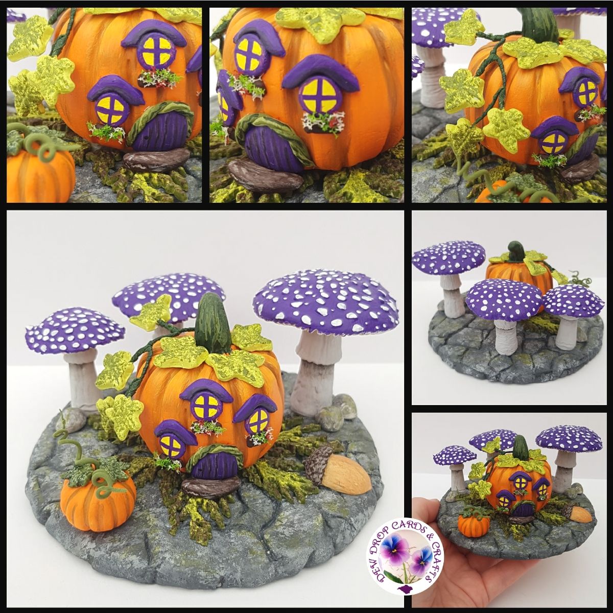 DewDropCraftsIW's tweet image. I brought the pumpkin house to life from my previous painting, Pumpkin Hollow!
Available this Sunday at @acegifts Stones &amp;amp; Bones event 😊 
buff.ly/3F6H23k
#EarlyBiz  #pumpkin #cutehalloween