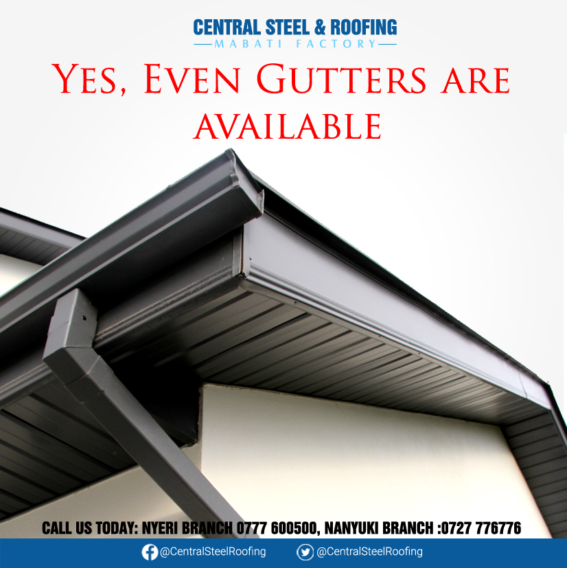 Yes we make gutters, all designs and types.
Karibu or call us today!