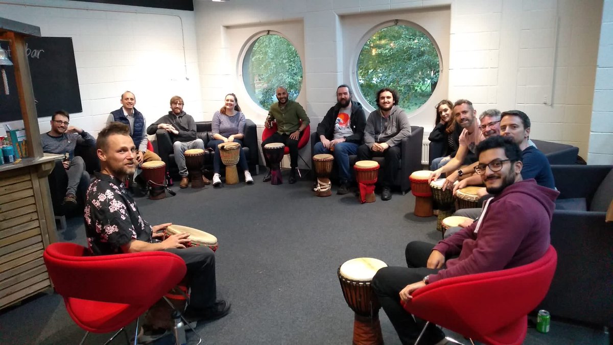 TARGETconnect's tweet photo. Getting the band back together! 🪘great to be back as a team for the first times in ages, seeing some old friends in 3D and meeting a few new faces 😃#drummingupfun https://t.co/nmdFr49IKs