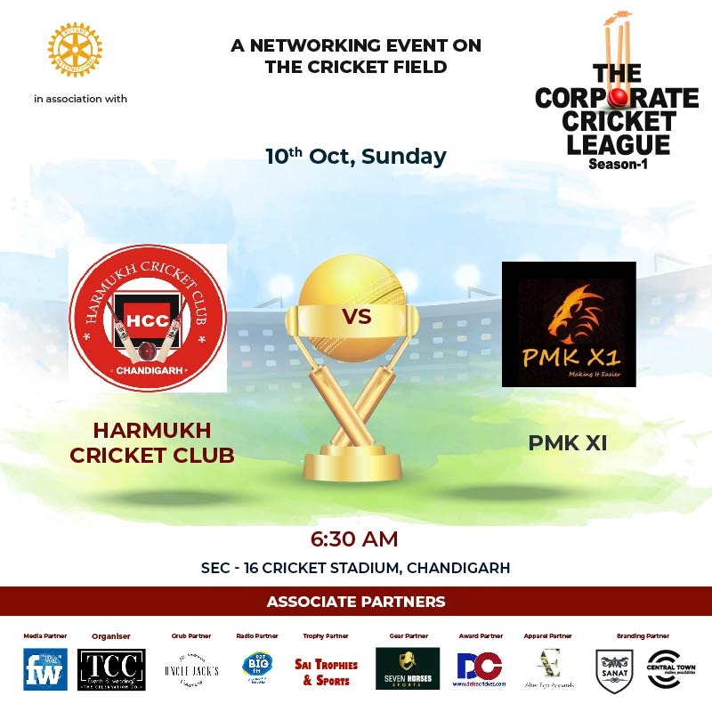 CelebrationChd's tweet photo. Sunday Thrillers - fiery battles between 👇🏻

HARMUKH CRICKET CLUB 🆚 PMK XI
MOON CRICKET CLUB 🆚 SOLAN STRIKERS
KFT KINGS 🆚 UNITED WARRIORS

🗓️ 10th October, Saturday

At Sec-16, Cricket Stadium, Chandigarh

#cricket #cricketlovers #cricketmerijaan #matchschedule #sports https://t.co/Eb7w7jqHgJ