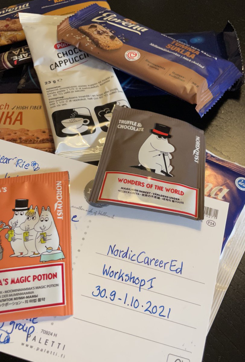 First workshop in the new Nordic Career Education research programme. Mapping, conceptualising, sharing. @jaanakettunen put together this Amazing goodie bag for us. @SifEinarsdttir #NordicCareerEd