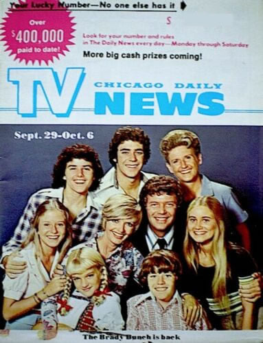 Happy Birthday to Barry Williams, born on this date in 1954.
Chicago Daily News TV.  Sept 29 - Oct 6, 1973 