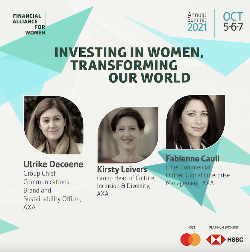 Together with <a href="/kj_paris/">Kirsty Leivers</a>, Fabienne Cauli and <a href="/udecoene/">Ulrike Decoene</a>, we will participate to the <a href="/FAforWomen/">Financial Alliance for Women</a> and share an #AXA belief that investing in women can transform the world.
Follow the event with #2021AllianceSummit