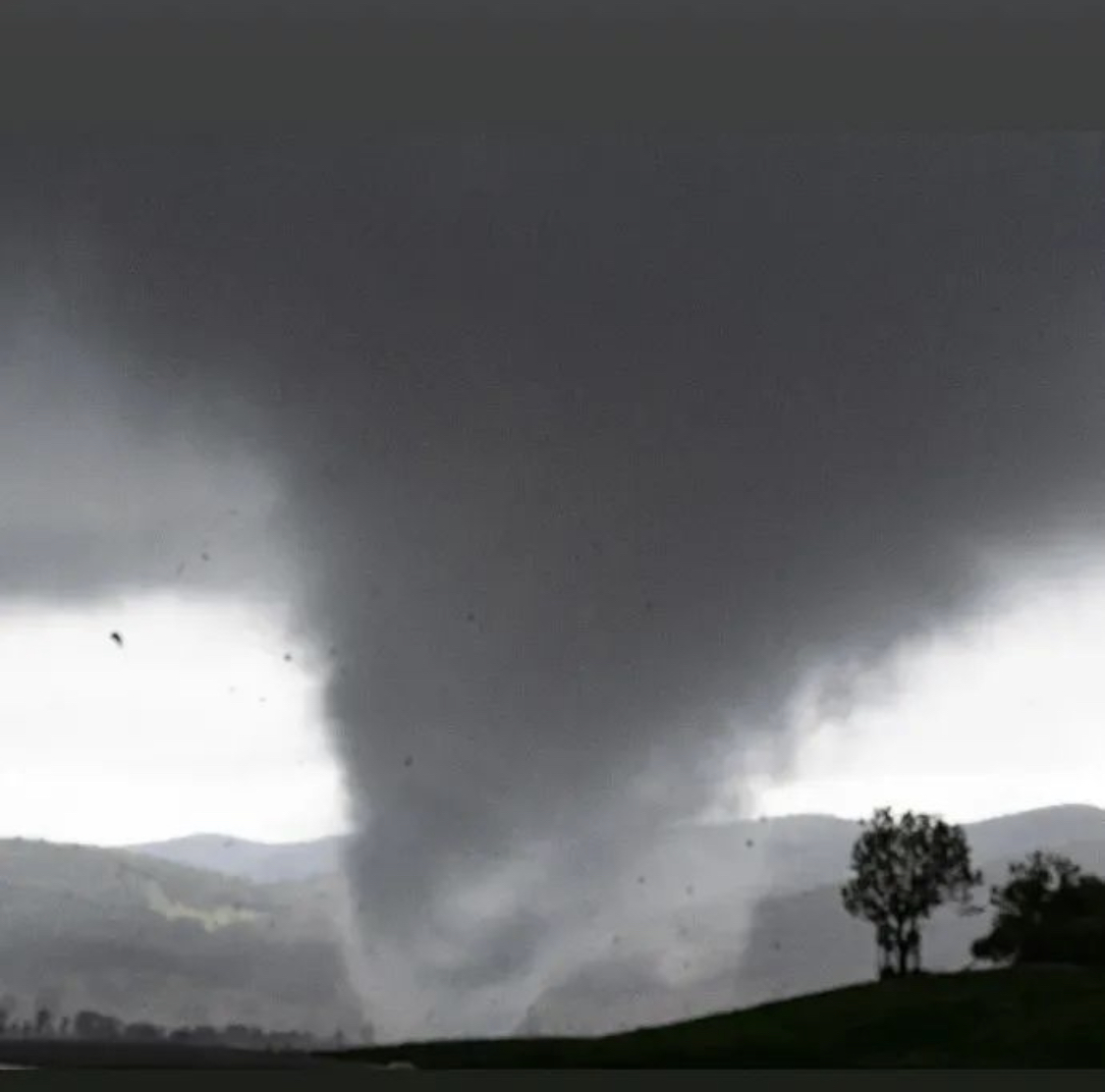 BOM_au's tweet photo. The Bureau of Meteorology can confirm a #tornado has occurred in the Central West of #NSW early this afternoon.

There are reports of damage to houses, powerlines and trees around the Clear Creek area, north north-east of Bathurst. 

@NSWSES @nswpolice 

📷: Dean Whiting https://t.co/sTM2tLvGuE