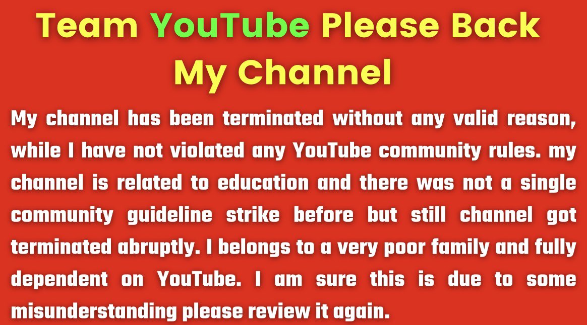 board_prep's tweet photo. Dear @YouTube @YouTubeIndia @SusanWojcicki 
Please Back My YouTube Channel.
Channel Name : Board Prep 2.0 
Subscribers: 1.32 Lakh
Category: Education 
Channel URL : https://t.co/mu1cAR7Mx0
Details Are in Image.. https://t.co/5grJpcnImg