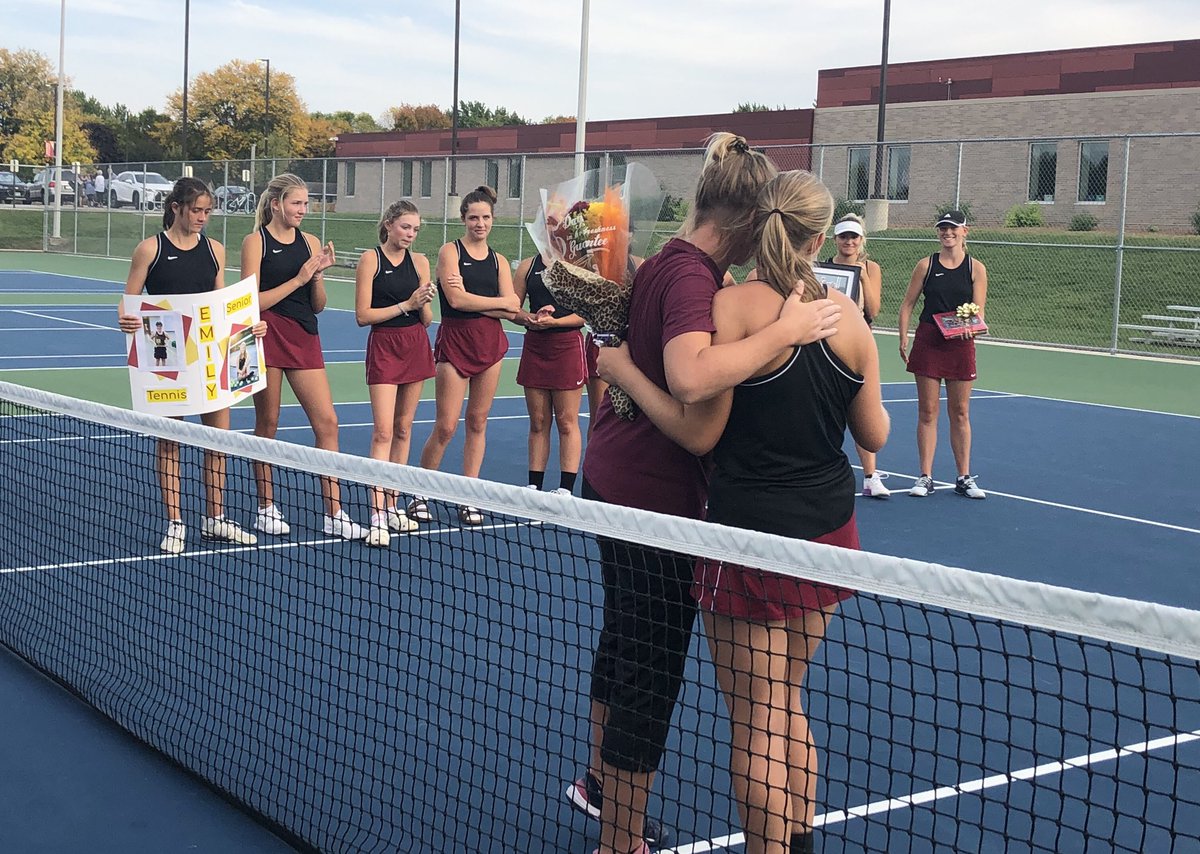 We ❤️ our senior! Today we celebrate Emily! Thanks for your leadership and dedication to Jordan Tennis!🎾❤️💛 And the Jags got the 6-1 win over Apple Valley!