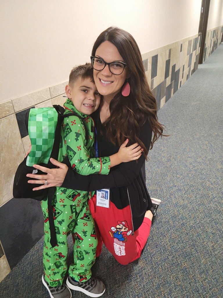 Noah and I were proud to be PJammin’ for Kids with Cancer today 🧡 I love being part of a school community that encourages students to support others in both the good and the hard things in life 🤍 #pjamminforkidswithcancer #twehowl <a href="/TWEHowl/">Tom Wilson Elementary</a>
