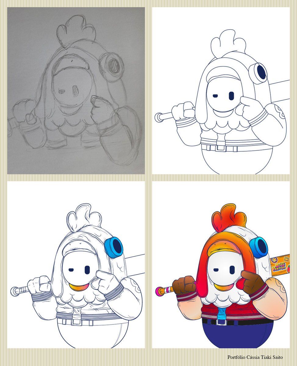 SenLightning's tweet image. My Art to @OneSpecialGame1 competition! My favorite game and my favorite costume from @FallGuysGame!