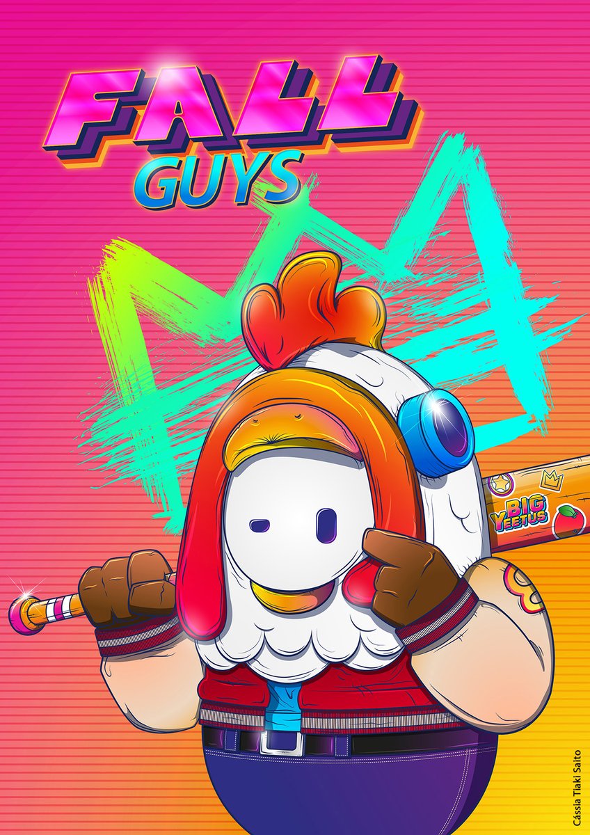 SenLightning's tweet image. My Art to @OneSpecialGame1 competition! My favorite game and my favorite costume from @FallGuysGame!