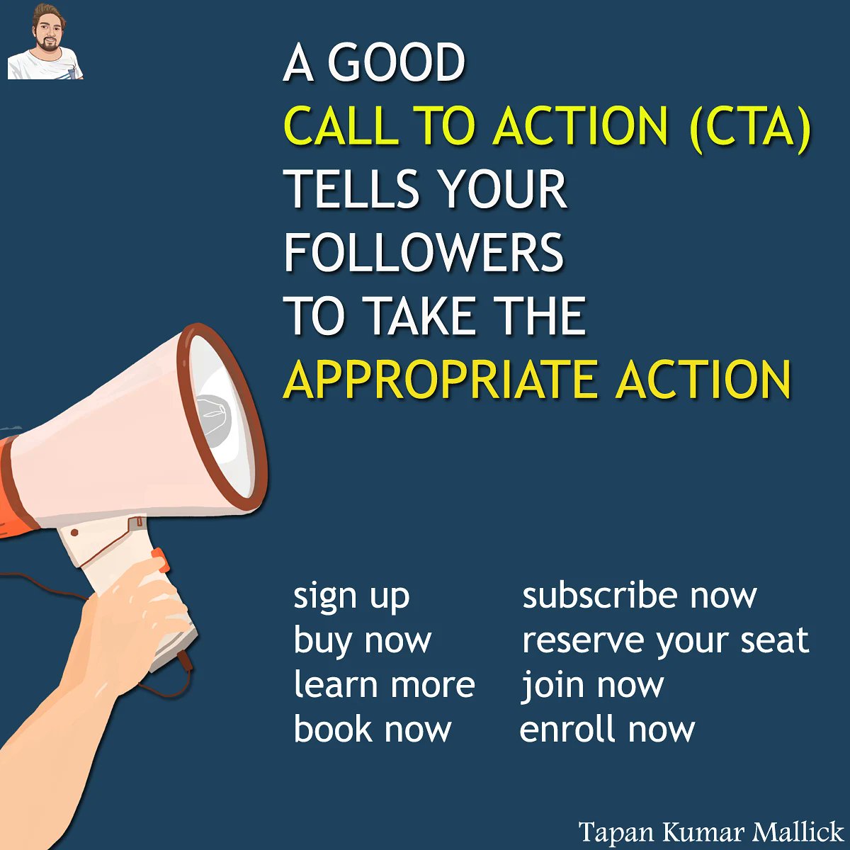 A call to action is typically written as a command or action phrase, such as 'Sign Up' or 'Buy Now' and generally takes the form of a button or hyperlink.
#calltoaction #socialmediamanagement #digitalmarketing #emailmarketing #instagrammarketing #facebookmarketing