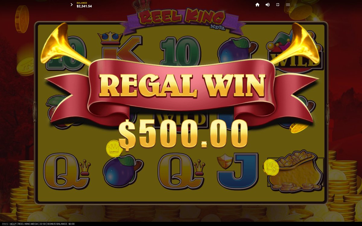 bet_swagger's tweet photo. Reel King Mega by @RedTigerGaming
This new game is a 5x3 #slot with up to 20 #paylines & a max win of 500x. Up to 5 Reel Kings may be triggered to spin their own #special set of reels for a guaranteed #win
Play now: https://t.co/XKQpxZMYCF
#bigwin #regal #king #winner #Vegas https://t.co/c2fqMeUpS4