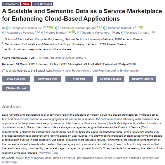 FutureInternet6's tweet image. #MDPIfutureinternet [Top 10 Viewed Papers in the Last 2 Years] 

Top 9:
A Scalable and #SemanticData as a Service Marketplace for Enhancing Cloud-Based Applications

#cloud
#fog
#mongodb
#daas
#performanceanalysis
#qosensurance

Full Open Access: mdpi.com/1999-5903/12/5…