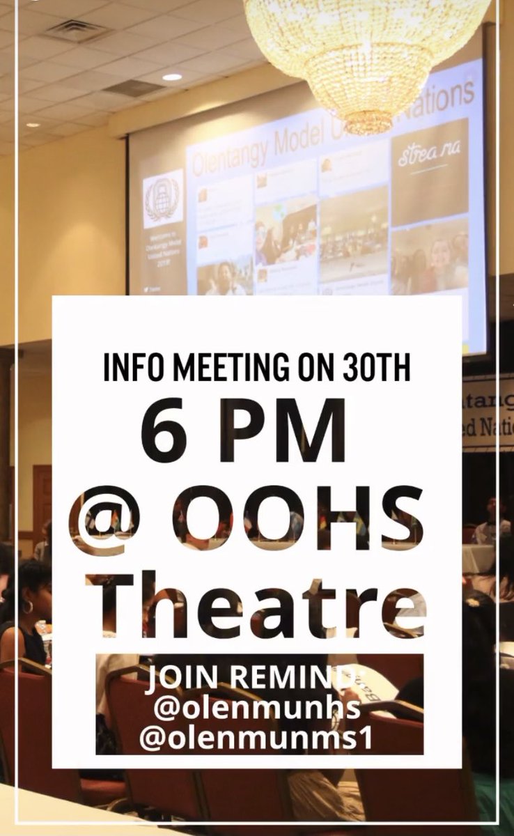 Details for tomorrow’s informational meeting — anyone is welcome!!