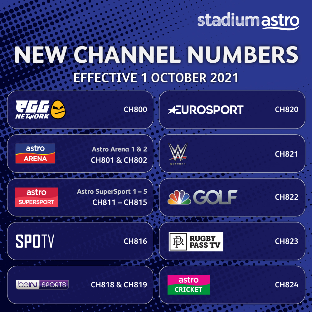 Astro arena schedule