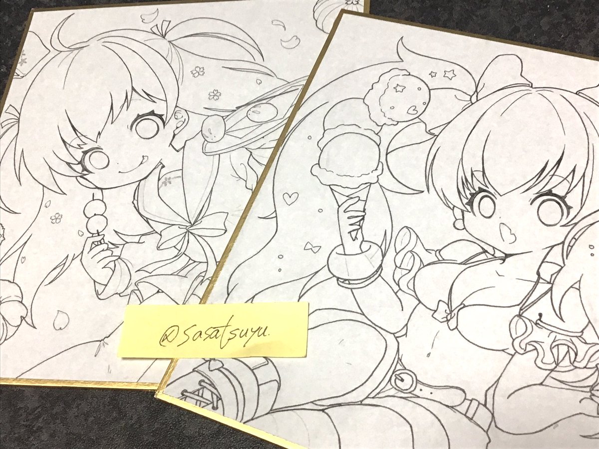 秋冬絵描いたら春夏も描きたくなった😊🌸
#アナログ絵 #水彩イラスト #デザフェス54 