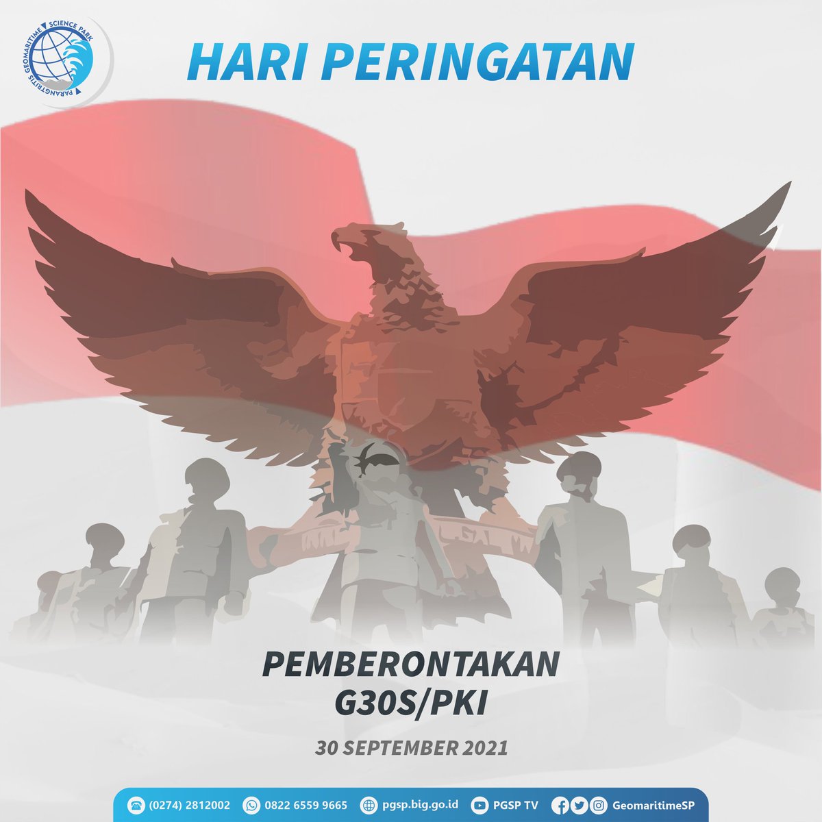 GeomaritimeSP's tweet photo. MEMPERINGATI HARI PEMBERONTAKAN G30S/PKI

Peristiwa Gerakan 30 September (G30S/PKI) terjadi pada malam hari 30 September - 1 Oktober 1965. Pembunuhan tujuh perwira tinggi militer Indonesia dalam usaha kudeta pemerintahan Republik Indonesia oleh PKI. https://t.co/0NM47Hn69v