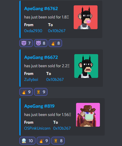 AP3GANG's tweet photo. Big buys tonight in @ApeGangNFT ππ₯ https://t.co/jtvX4szh9i
