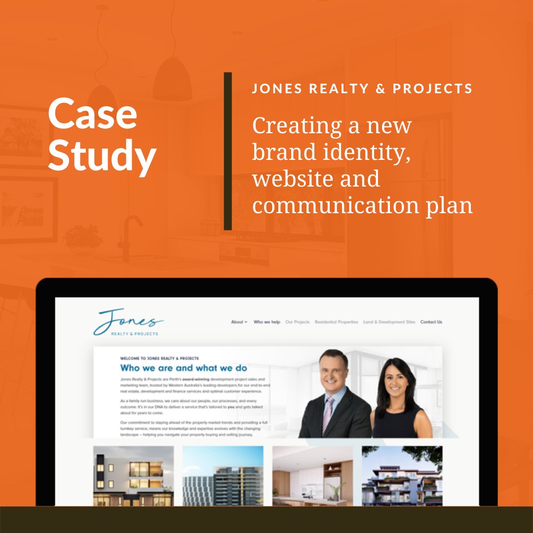 A comprehensive branding strategy for Jones Realty, one of Perth’s leading development project sales &amp; marketing companies. Read more - bit.ly/3ks8ctn