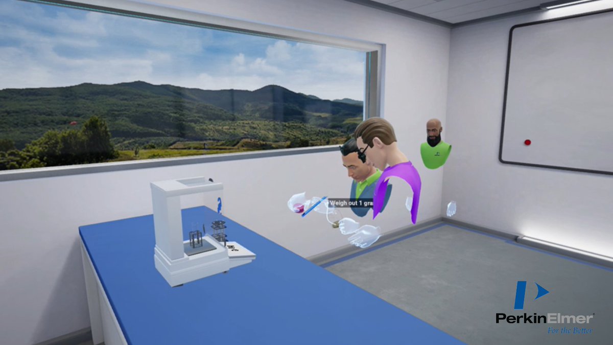 PKIFood's tweet photo. We were delighted to host Josh Minchin @NewFoodMag  in our new Virtual Reality Demo Center of Excellence for #FoodTesting.  With his own virtual hands he ran our automated mycotoxin and pesticide workflow. Learn more:  https://t.co/zFjCDwmLW7 #ForBetterFood https://t.co/Ll1PCQNK29