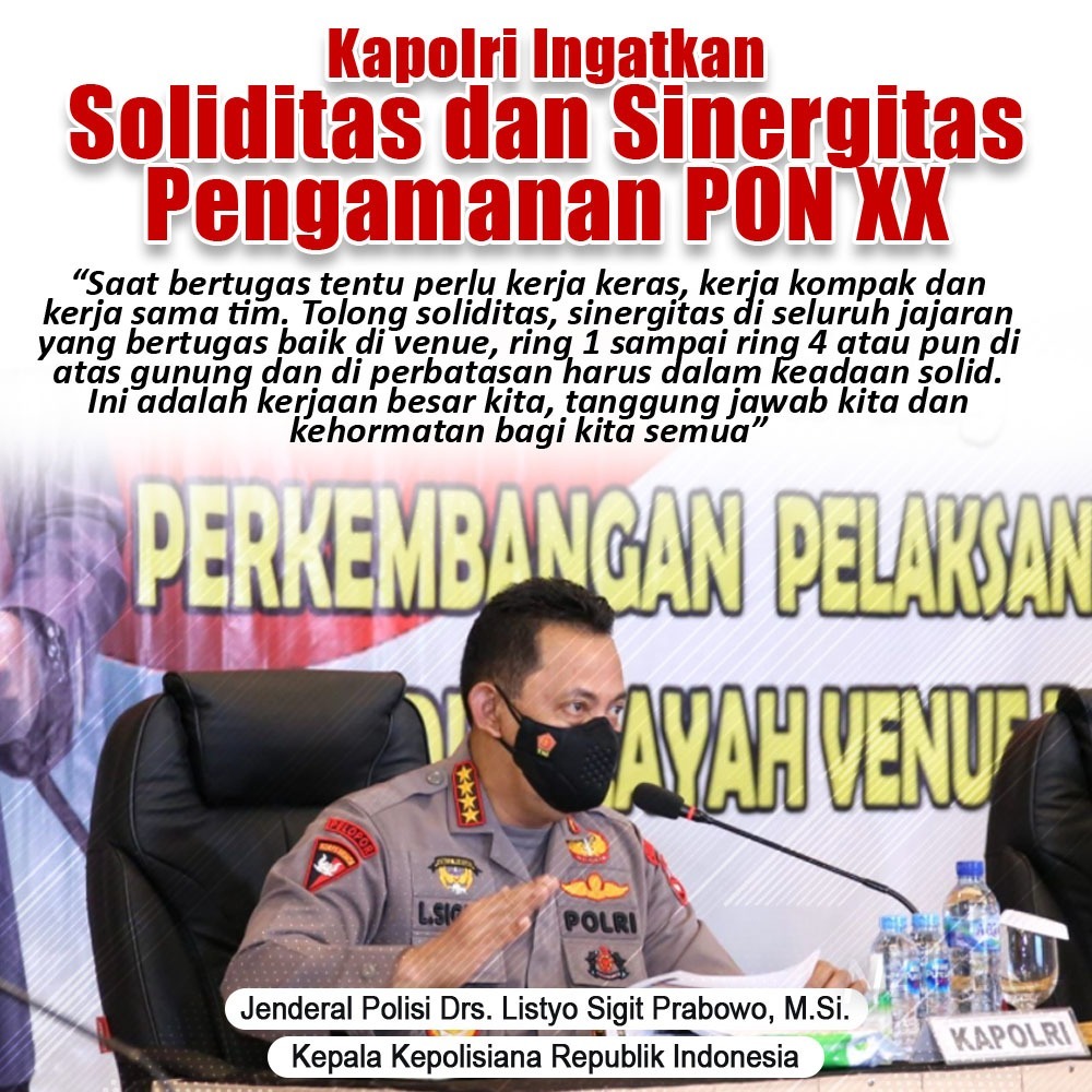 Humas_Respasbar's tweet photo. Polri akan selalu siap siaga mengawal dan mengamankan jalannya pergelaran PON XX Papua

#PolriPastikanAman
Menuju PON XX https://t.co/McLWXAnbSG